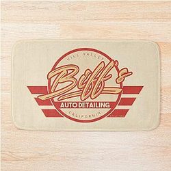 Biff's Auto Detailing in Red Back to the Future Movie Bath Mat