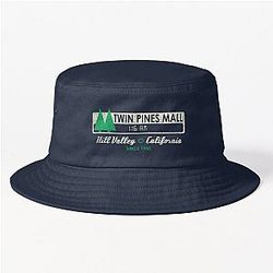 Twin Pines mall Sign Worn Back to the Future Bucket Hat