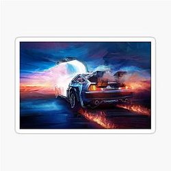 Back to the Future DeLorean Time Machine Sticker
