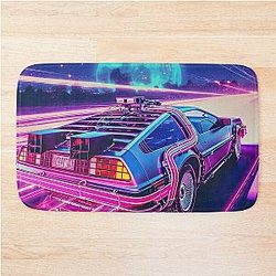 Back to the Future Retro VHS Poster Noir Cyberpunk Bath Mat