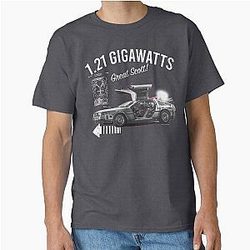 Back to the Future Classic DeLorean Car 1.21 Gigawatts UCS LLC and Amblin T-Shirt