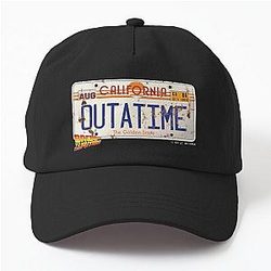 BACK TO THE FUTURE - LICENSE NUMBER PLATE TIME MACHINE CAR Dad Hat