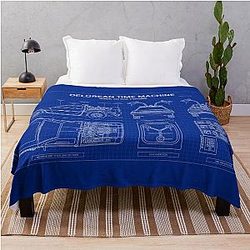 DeLorean Time Machine Back to the Future Throw Blanket