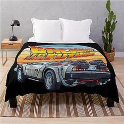 Back to the Future DMC DeLorean Throw Blanket