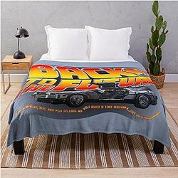 Back to the Delorean throw blanket