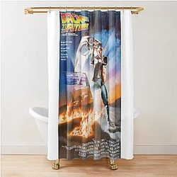 Vintage Movies Back To Future Alternative Poster Shower Curtain