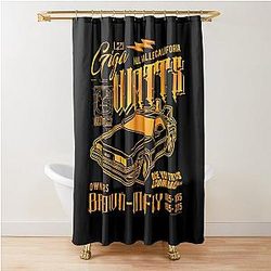 Giga Watts Garage Back to the Future DeLorean Car Shower Curtain