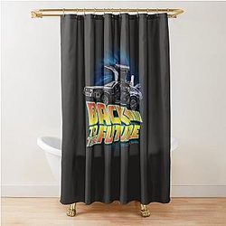 Back to the future Delorean in time Shower Curtain