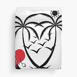 Vacation Bad Bunny Sad Heart Duvet Cover