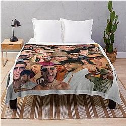 Bad Bunny Throw Blanket