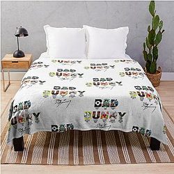 Bad Bunny Throw Blanket
