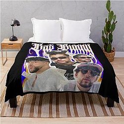 Art Bad Bunny Throw Blanket
