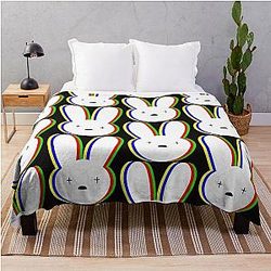 Bad Bunny Throw Blanket