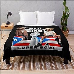 Bad Bunny - Super Bowl 59 Throw Blanket