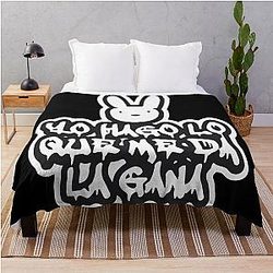 Bad Bunny Merch Throw Blanket