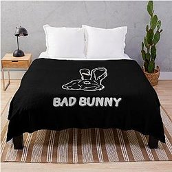 Bad Bunny Throw Blanket