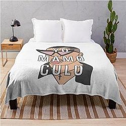 Yo Mamá Bad Bunny Throw Blanket