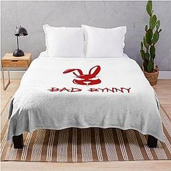 Red Bad Bunny Blanket