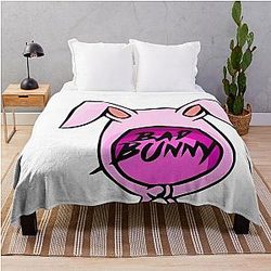 Bad Bunny Shirt PNG Corazon Bad Bunny Merch Hat Jersey Designs Throw Blanket