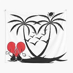 Bad Bunny Sad Heart Tapestry