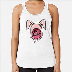 Bad Bunny Logo Fan Art Racerback Tank Top