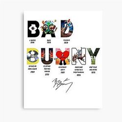 Evolution of Bad Bunny Canvas Print