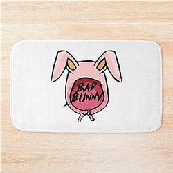 Bad Bunny Pink Bunny Logo Bath Mat