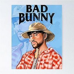 Bad Bunny a Verano Sin Ti Fan Art Poster