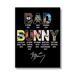 Bad Bunny Poster 12 x 16 Latin Music Singer Rapper Hip Hop Wall Art Bedroom Dorm - Album Covers