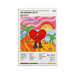 Bad Bunny Un Verano Sin Ti Canvas Posters Hanging Wall Decor for Modern Homes