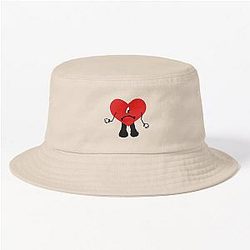 Red Heart Bad Bunny Bucket Hat