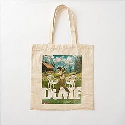 Retro Style Bad Bunny Cotton Tote Bag