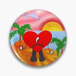 Sad Heart Bad Bunny Sin Ti Illustration Pin
