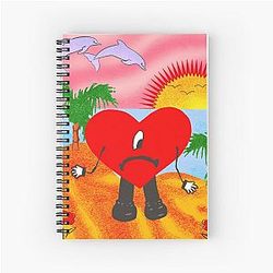 Sad Heart Bad Bunny Verano Sin Ti Spiral Notebook