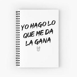 Yo hago lo que me da la gana Bad Bunny Spiral Notebook