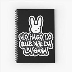 Bad Bunny Merch Spiral Notebook