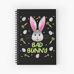 Bad Bunny Easter Rabbit Egg Hunt Funny Notebook