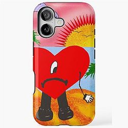 Sad Heart Bad Bunny Verano Sin Ti Illustration iPhone Tough Case
