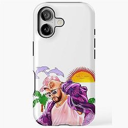 Bad Bunny in Panama Hat Un Verano Sin Ti Illustration iPhone Tough Case