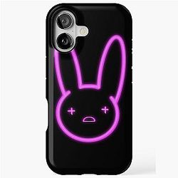 Pink Neon iPhone Case with Bad Bunny