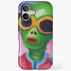 Bad Bunny Alien Painting iPhone Case