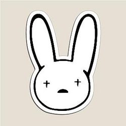 Bad Bunny Sticker Best Quality Bad Bunny Logo Decal Magnet