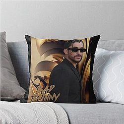 Bad Bunny Throw Pillow