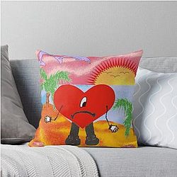Un Summer Without You Bad Bunny Throw Pillow