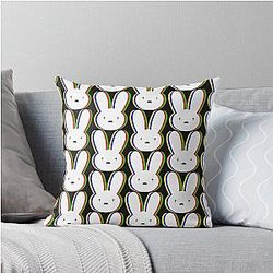 Bad Bunny Throw Pillow