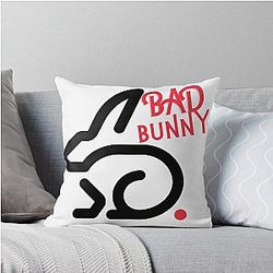 Bad Bunny 2021 New Design Tee Throw Pillow