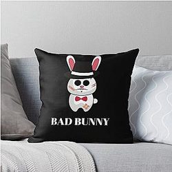 Bad Bunny Mafia Throw Pillow