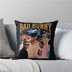 Bad Bunny Throw Pillow