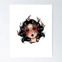 Bad Omens Old School Tattoo Merch Poster