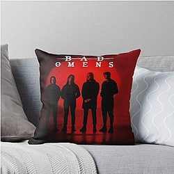 Red Bad Omens Tour 2026 Throw Pillow